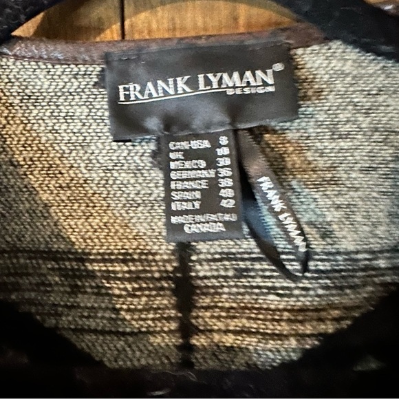 Frank Lyman Design Geometric Black and Brown Cardigan - Picture 8 of 9
